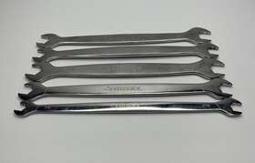 314256097 Husky Thin Head Access Wrench Set Steel Metric Sae Open End Hand Tool 5-piece