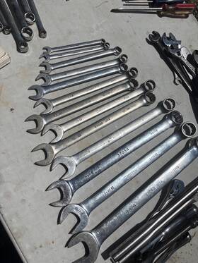 Husky 37012-37040 Vintage Polished Chrome Sae Combination Wrench Set. 3/8 - 1-1/4 Inch .usa