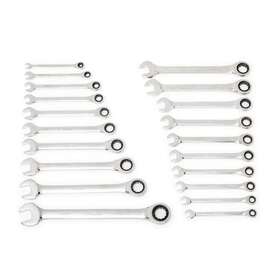 Husky 445020869870 72-tooth Ratcheting Sae/mm Combination Wrench Set 20-piece