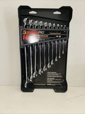 65516 Husky Vintage 10-piece Sae Combination Wrench Set With Holder
