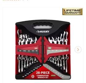 Husky 744759342287 Sae/mm Combination Wrench Set 28-piece Lifetime Warranty