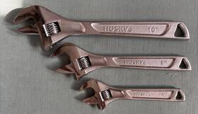 Husky 820909909347 6 Inch 8 10.in Adjustable Wrench Set Hand Tools Heavy Duty 3 Piece