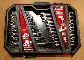 Hrw20pcsmn Husky Wrench Set 12 Point 72-tooth Ratcheting 20 Piece Excel. Cond