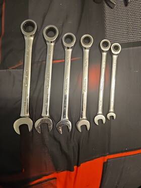 Hrw7pcsaen-06 Husky 12-point Box-end Fixed Ratcheting Sae Combination Wrench Set 6-piece