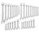 Hw34pcmix Husky Sae Metric Wrench Set Tool 34 Pc Combination Stubby Chrome Finish Steel 037103250346