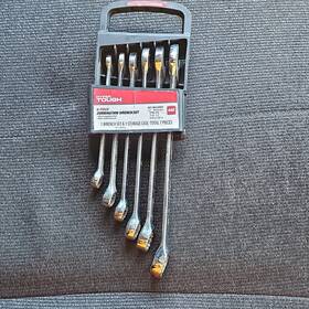Hyper Tough 34443 6-piece Sae Combination Wrench Set Chrome Steel With Storage Case
