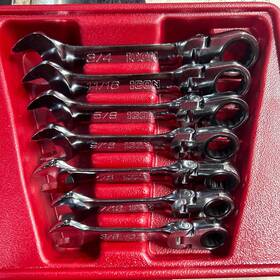 Wrstfs-7 Icon 57491 7-piece Stubby Flex Head Combination Wrench Set Free Ship