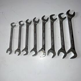 Weom-8 Icon 8pc Professional Angled Open End Wrench Set - Metric 10mm-17mm 59216