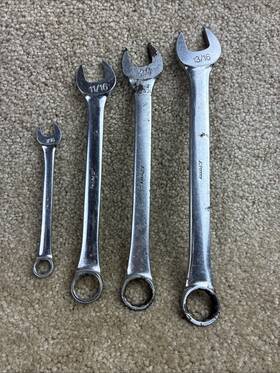 J. C. Penney 3453 Jc 4pc. Combination Wrench Set Sae