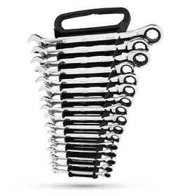 16pcrwmmrk Jaeger 16pc Mm/metric Tightspot 90-tooth Ratcheting Combination Wrench Set With Lock