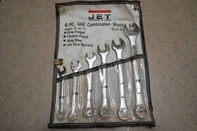 477406 Jet Tools - 6pc Sae 12pt Combination Wrench Set 3/8 Inch To 3/4
