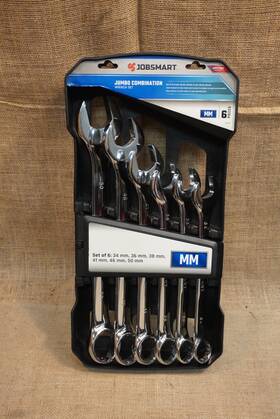 1496638 Jobsmart 6 Piece Jumbo Combination Wrench Set