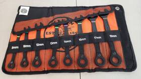 Klein Tools 092644680830 Combo Ratcheting Wrench Set 8pc Metric W Pouch P/n 69408mg