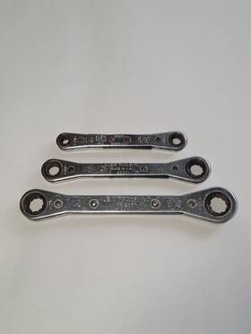 68202 Klein Tools 68200 68201 3pc Ratcheting Box End Wrench Set