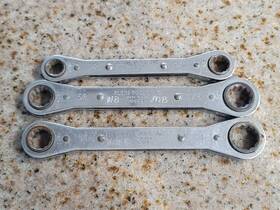 68204 Klein Tools 68202 68203 3pc Ratcheting Double Box End Wrench Set Usa