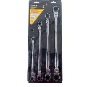 Klutch 114815 4-pc. Sae Flex Head Ratcheting Spline Wrench Set