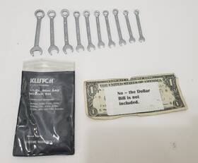 2828371 Klutch Sae Mini Wrench Set - 10 Pieces In Pouch Combination Barely Used