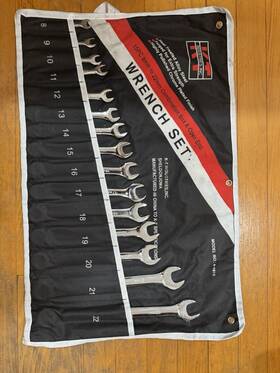 4-1815 Kt Industries 15 Pc 8mm To 22mm Combination Box And Open End Wrench Set
