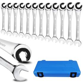 Loschen 974467619638 12pcs/set 8-19mm Metric Ratcheting Wrench Combination Set With 72 Teet