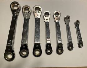 Mac Rowm9212 Ratcheting Box Wrench Set Double Ended Steel Metric 7pc 10-21mm