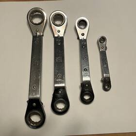 Mac Rwb1922 Reversible Offset Double-ended Ratcheting Box Wrench Set Sae 4pc