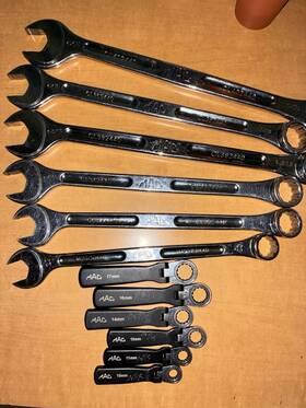 Mac Tools Cl402440 Combination Wrench Set Metric And Sae Piece Chrome Finish Steel
