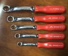Mac Tools Rare Sae Red Hard Handle Offset Wrench Set