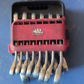 Mac Tools Srwms214ptaor14 14pc Reversible Ratcheting Box Wrench Set Metric/standard Red Holder