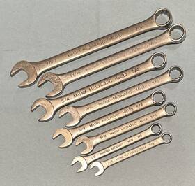 M6100 Master Mechanic Combination Wrench Set 12 Pt 7/16 Inch -7/8