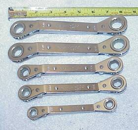 2185 Matco Wrdm 5 Pc. Metric Offset Ratcheting Box End Wrench Set 6/12 Pt. 9-18mm Usa