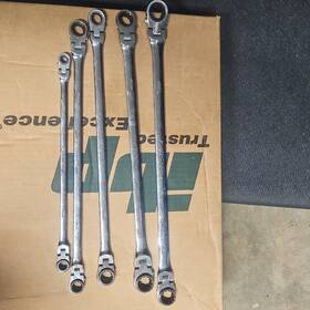 Matco Tools Prelux1719 Ratcheting Box Wrench Set Steel 8-19mm 5pcs Metric