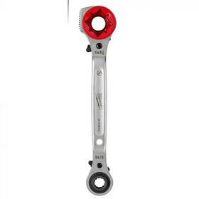 48-22-9216m Milwaukee Linemans 5 In 1 Ratcheting Wrench With Milled Strike Face