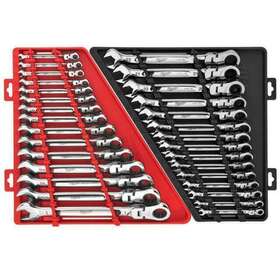 48-22-9413-48-22-9513 Milwaukee Wrench Set 144-position Flex-head Ratcheting Sae Metric 30-piece