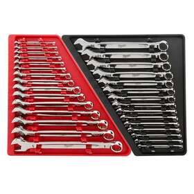 4822941548229515 Milwaukee Combination Sae And Metric Wrench Mechanics Tool Set 30-piece