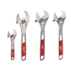 Milwaukee 895101126076 Professional Adjustable Wrench Set 4-piece