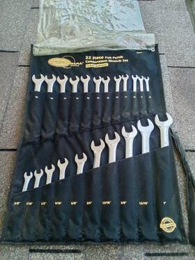 2555523 Northern Industrial 22 Piece Combination Wrench Set Sae And Metric Polishe