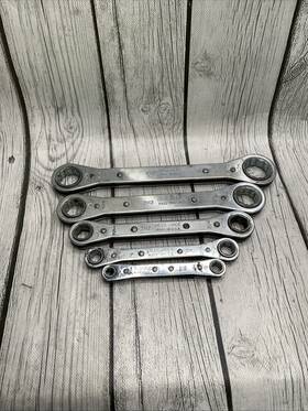 2110-2116 Oldforge Vintage 5pc Ratcheting Box Wrench Set Made In Usa