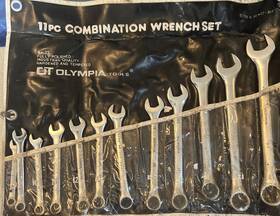 02-917 Olympia Tools 11pc. Combination Wrench Set# Roll Up Pouch Size 9- 23
