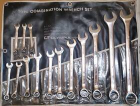 02-919 Olympia Tools 14pc. Metric Combination Wrenches Set# 9mm-32mm And Pouch Vnc