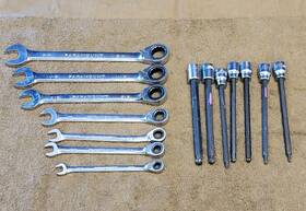 3248 Paramount 14 Ratcheting Wrenches Hex Extension Sockets Sae Set Tools