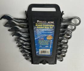 Pittsburgh 02838 Metric Combination Ratcheting Wrench Set 9pc 8-19mm Alloy Steel