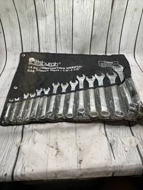 Pittsburgh 193175040978 14pc Combination Wrench Set All Used