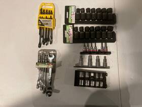 Pittsburgh 193175326966 Vintage Lot Flex-head Combo Wrench And Swiwal Socket Set Kit