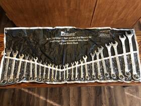 32647 Pittsburgh 25 Pc Combination Open And Box End Wrench Set Sae Metric Steel