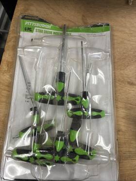 42926 Pittsburgh 6pc Star Drive Wrench Set T-10 T-15 T-20 T-25 T-30 And T-40 #42926