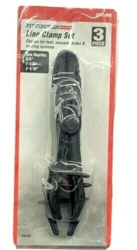 63596 Pittsburgh Line Clamp Set 3pc For Fuel Vacuum Brake Cooling System