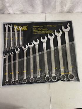 38910 Pittsburgh Professional 14pc. V Groove Combination Wrench Set - Incomplete- Read