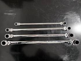 Plt-99750 Platinum Tech 4 Pc. Reversible Ratcheting Wrench Set With 8 Sae Sizes