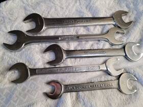 1028-s Plomb Walden Worcester Williams Armstrong Vintage Mix 5pc Open End Wrenches Exc