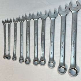 20106m-20119m Popular Mechanics Combo Wrench Set Of 10 Metric Incomplete Vintage